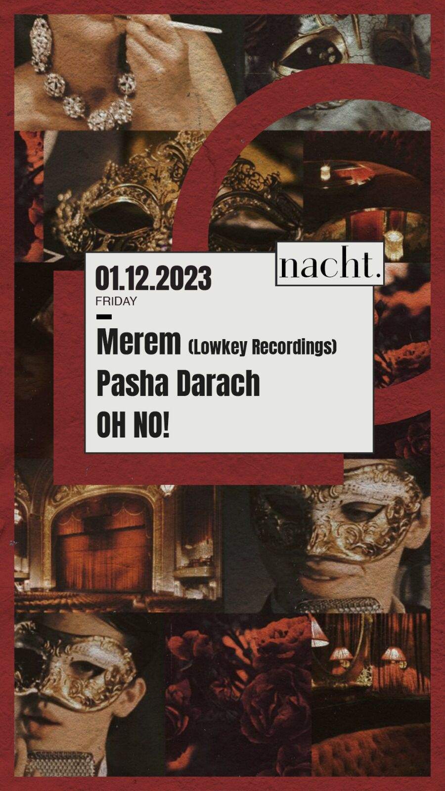 Merem (Lowkey Recordings) - Pasha Darach - OH NO - フライヤー表
