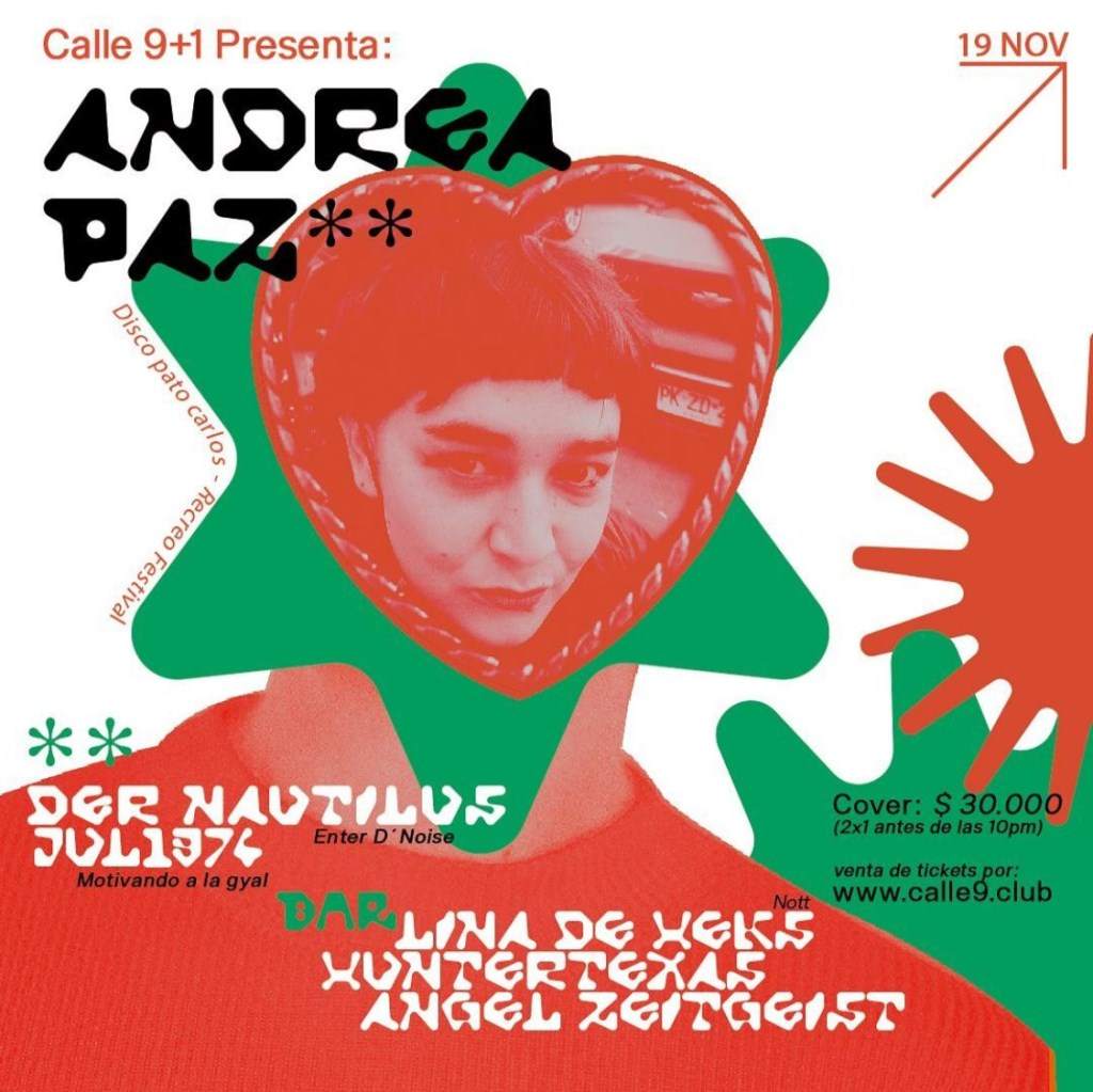 Calle 9 presenta: Andrea PAZ - DER Nautilus - Página frontal
