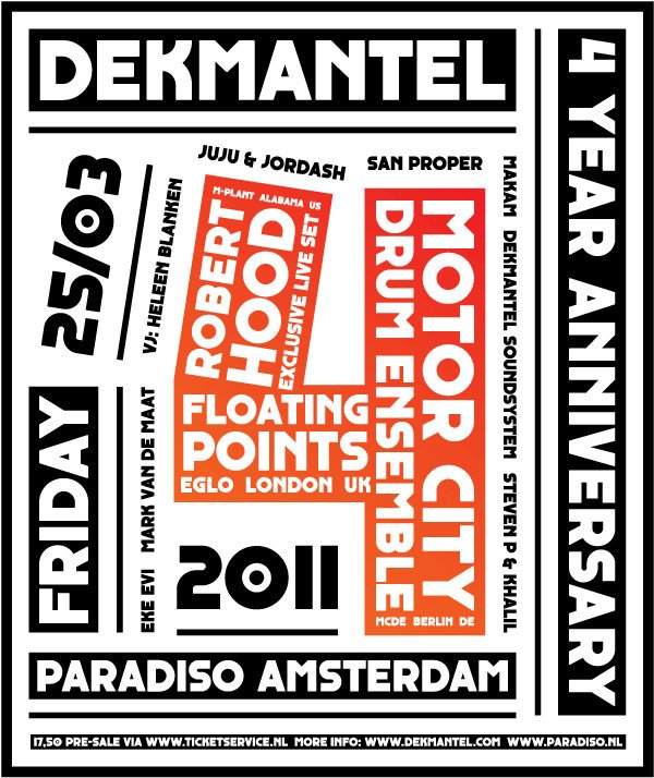 Dekmantel 4 Year Anniversary - Página frontal