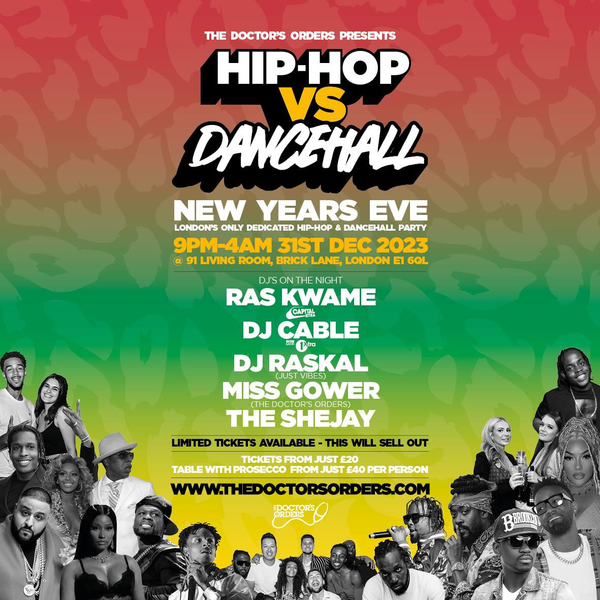 Hip-Hop vs Dancehall – New Year's Eve - Página frontal
