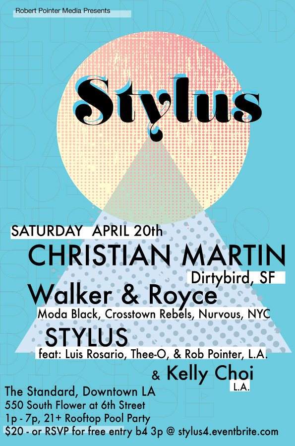 Stylus Standard Hotel Rooftop Pool Party with Christian Martin, Walker & Royce - Página frontal