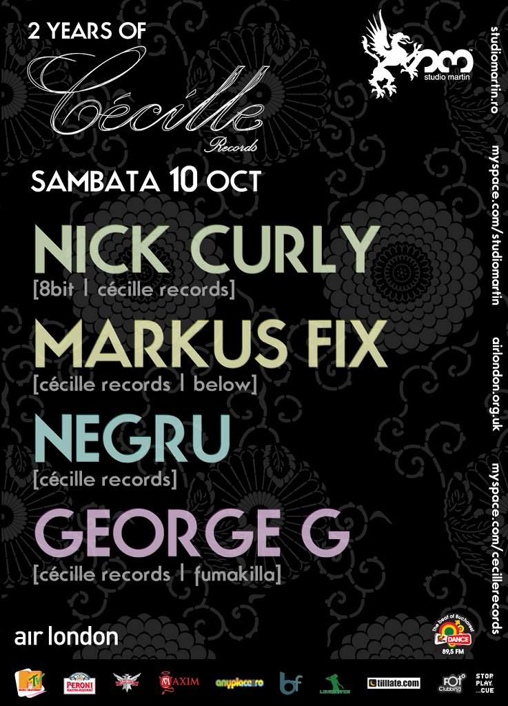 Nick Curly & Markus Fix // 2 Years Of Cécille Label Night - フライヤー表