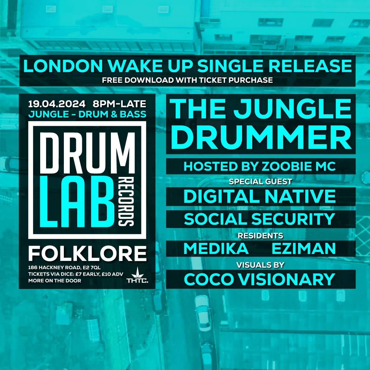 Drum Lab presents: Jungle Drummer London Wake Up Release - フライヤー表