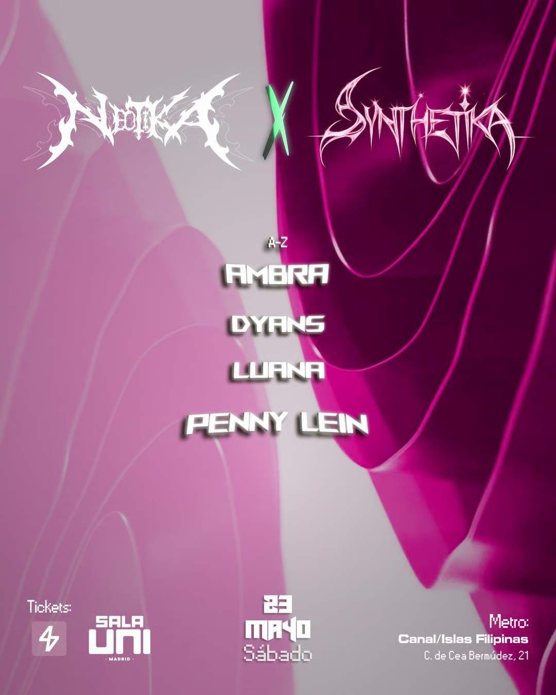 NEOTIKA X SYNTHETIKA at Sala UNI Madrid, Madrid