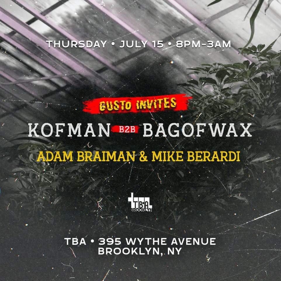 Gusto Invites: Kofman & bagofwax - Página frontal