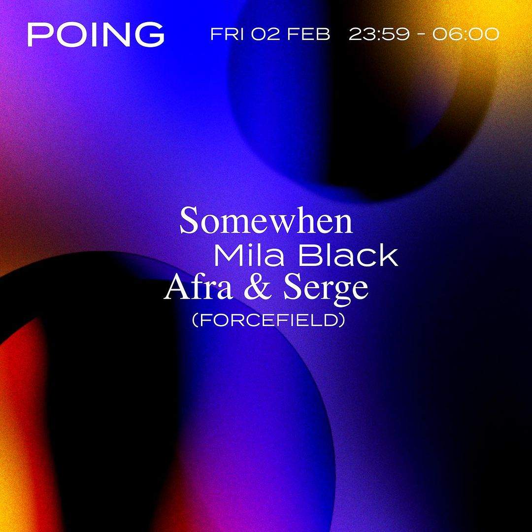 POING: Somewhen / Mila Black / Afra & Serge - フライヤー表