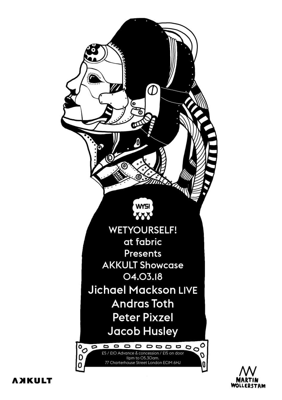WetYourSelf! Akkult Records Showcase w. Jichael Mackson (Live) & Andras Toth - フライヤー表