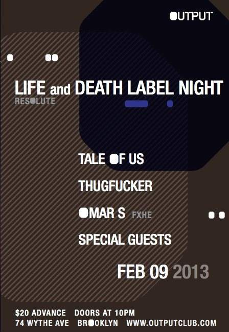 Resolute - Life and Death Label Night - Página frontal