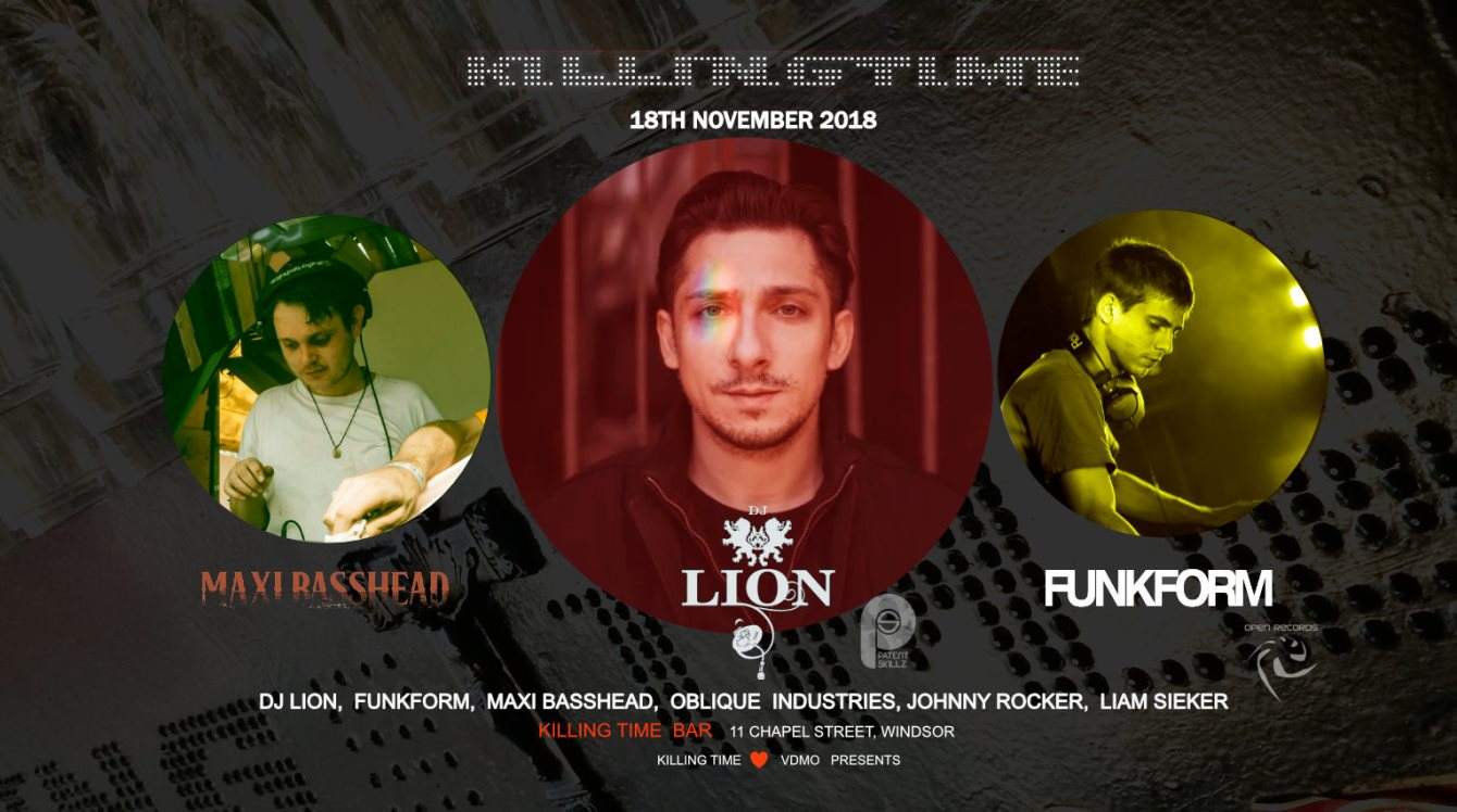 Killing Time/ Vdmo present: DJ Lion & Funkform - フライヤー表