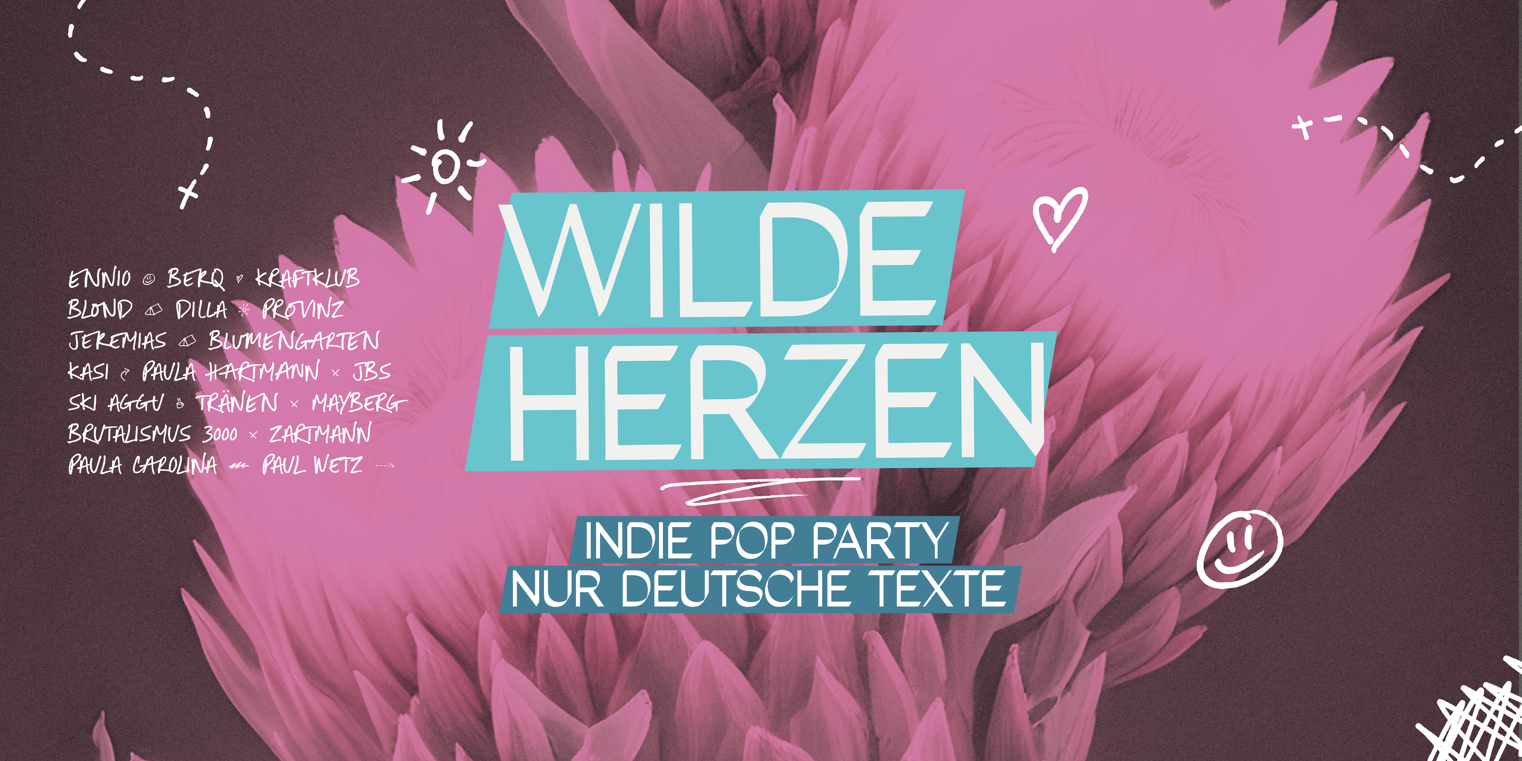 Wilde Herzen • Indie Pop Party mit deutschen Texten • Uebel & Gefährlich - Página frontal