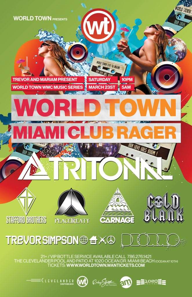 World Town Miami WMC Club Rager - フライヤー表