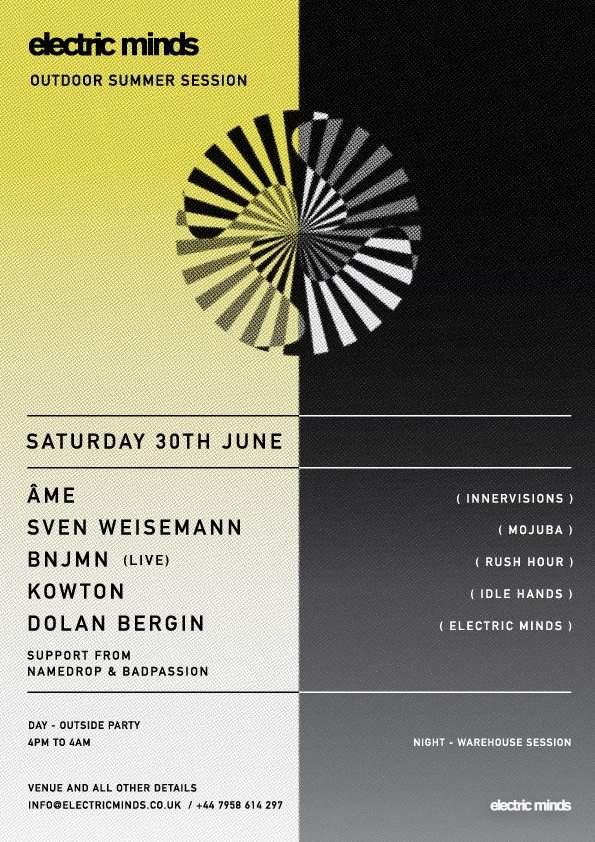 Electric Minds Summer Session with With Ame, Sven Weisemann, Bnjmn & Kowton - フライヤー表