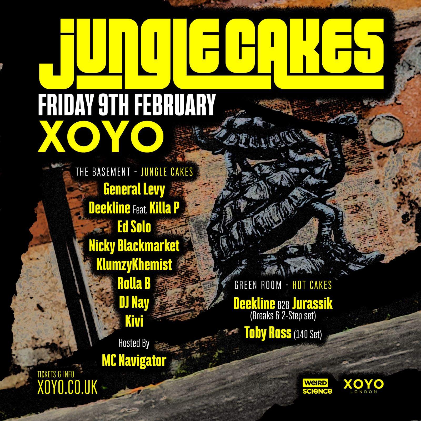 Jungle Cakes: London w/ General Levy (Jungle / Drum & Bass) - フライヤー裏