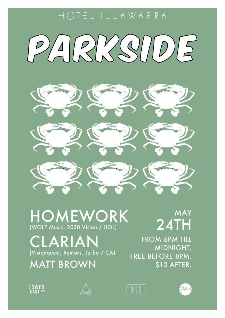 Parkside with Homework & Clarian - フライヤー表