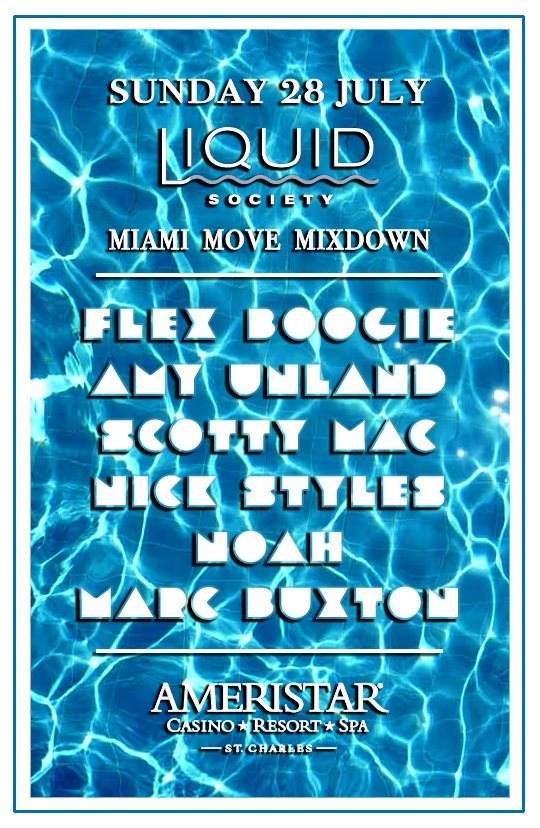 Liquid Society: Miami Move Mixdown - フライヤー表