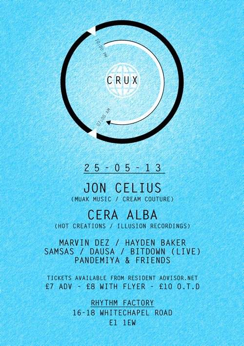 Crux l with Jon Celius  / Cera Alba  - フライヤー裏