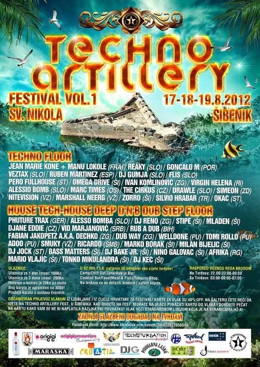 Techno Artillery Festival 2012 - フライヤー表