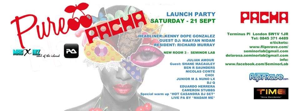 Seminor lab at Pure Pacha London Opening Party - Página frontal