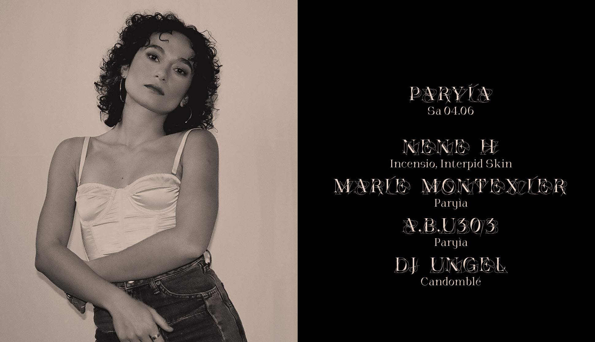 Paryìa with Nene H, Marie Montexier, a.b.u303 & DJ Ungel - Página frontal
