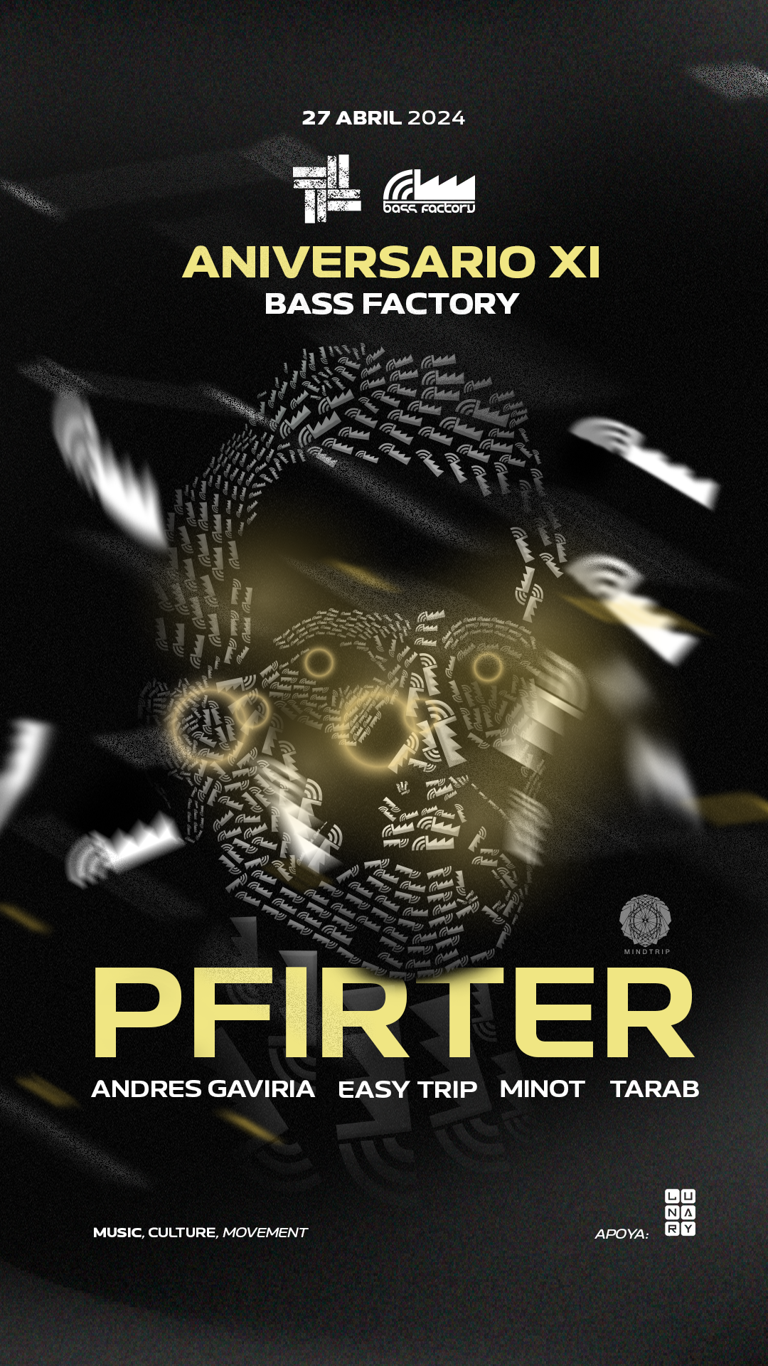Bass Factory + Tunnel Pres: Pfirter - フライヤー表
