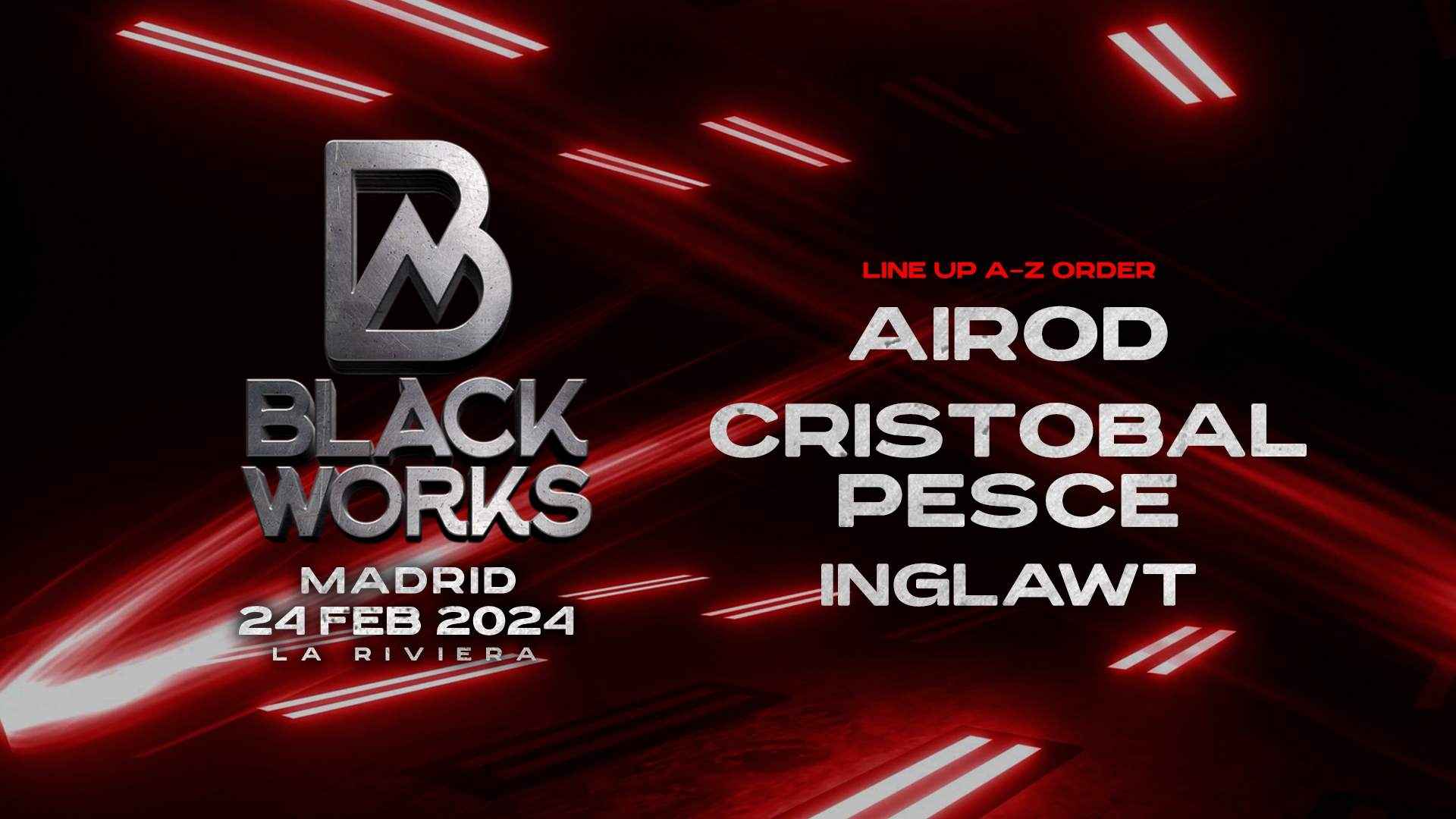 BlackWorks Club Madrid - フライヤー表