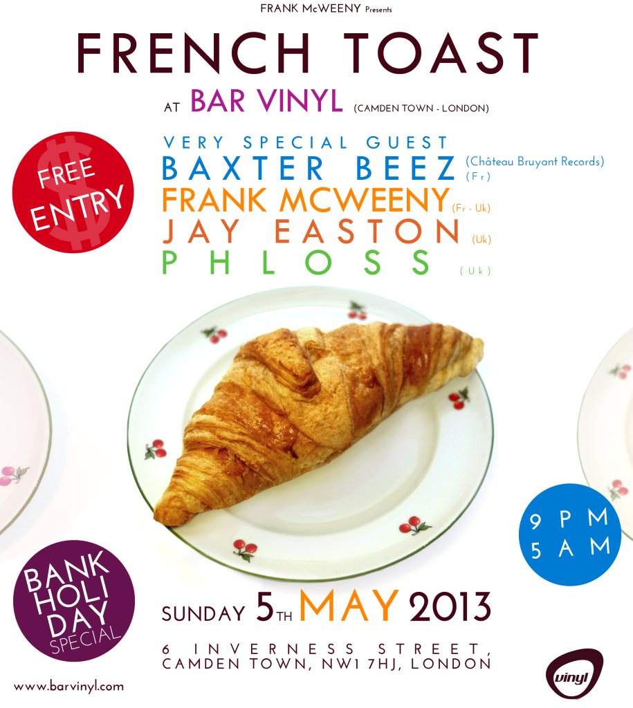 French Toast Bank Holiday Special - フライヤー表