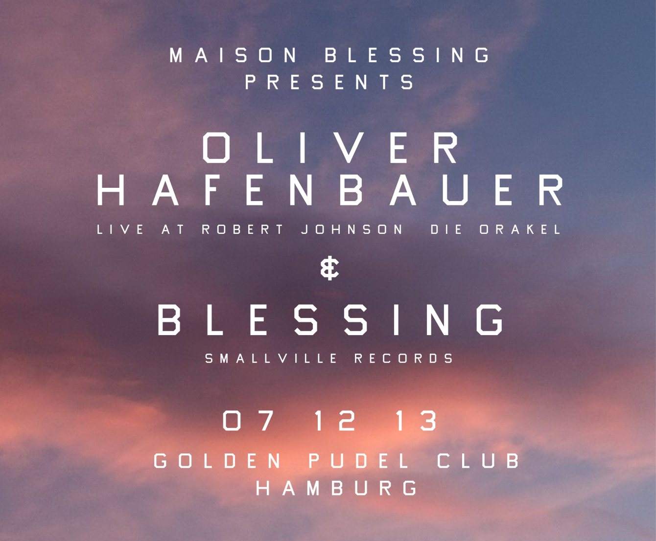 Maison Blessing presents Oliver Hafenbauer and Blessing - Página frontal