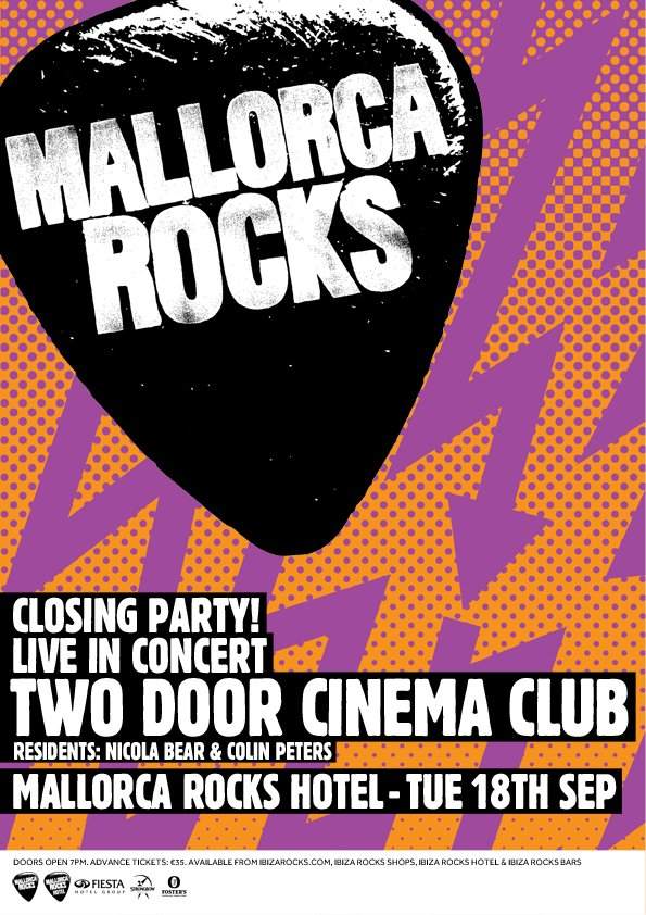 Mallorca Rocks Closing Party with Two Door Cinema Club - フライヤー表