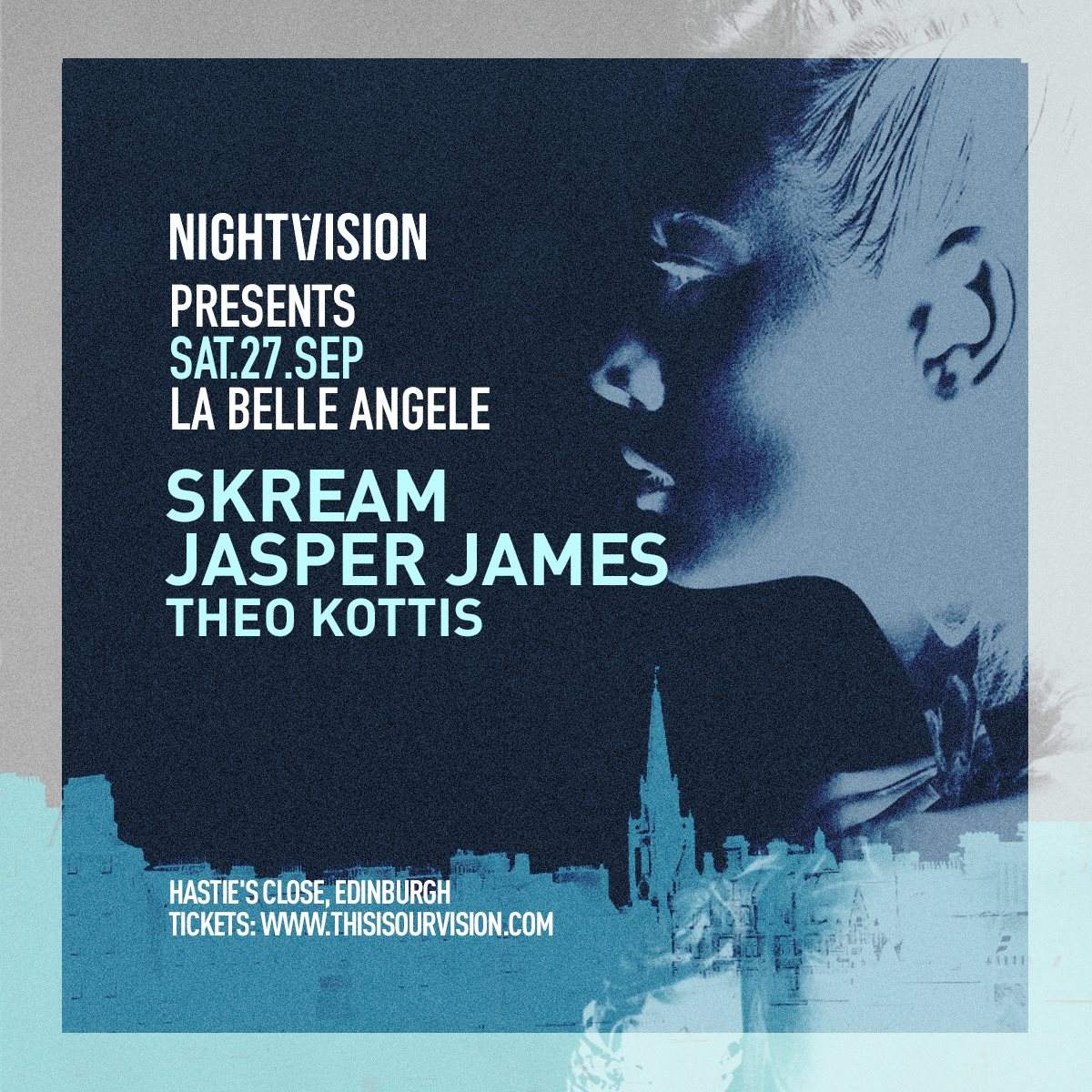 Nightvision presents skream, Jasper James - フライヤー表
