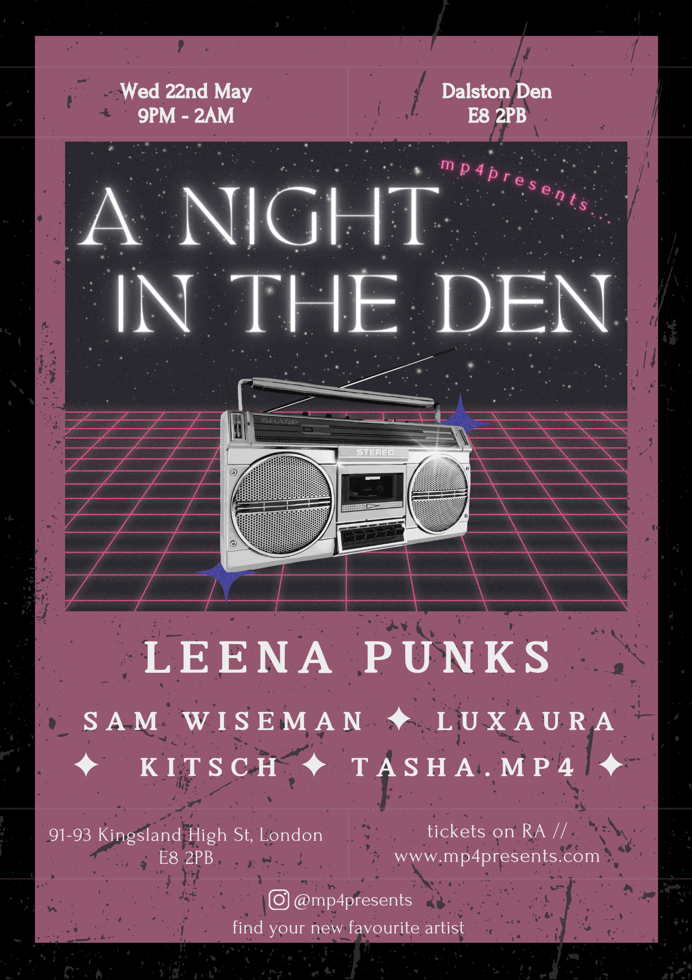 [CANCELLED] MP4presents..: A Night In The Den: Garage, Tech, Melodic - フライヤー表