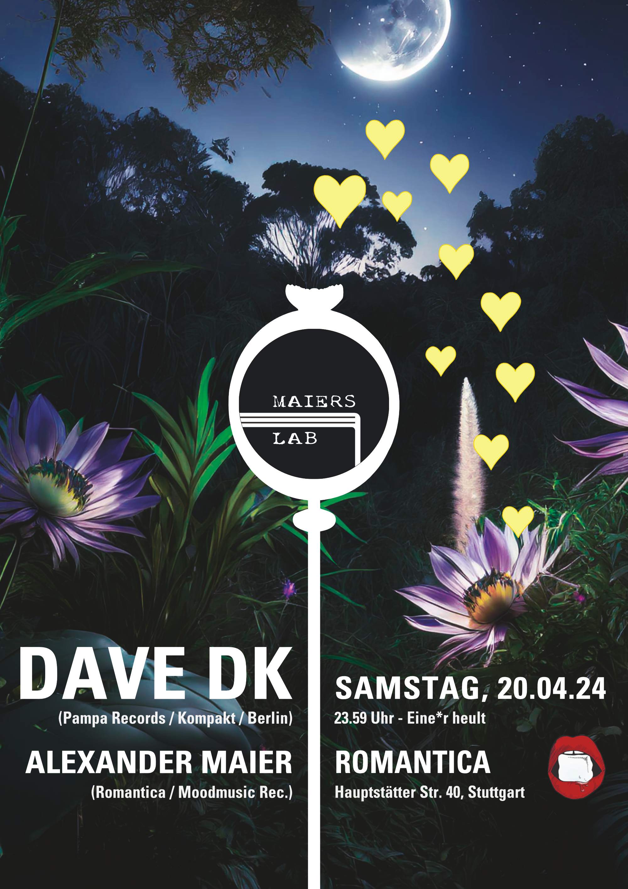 Maier's Lab with Dave DK (Pampa Rec. / Kompakt / Berlin) - フライヤー表