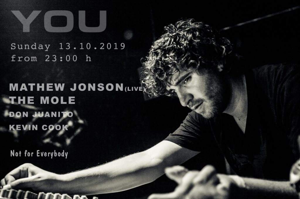 Sunday with Mathew Jonson, The Mole, Don Juanito, Kevin Cook - フライヤー表