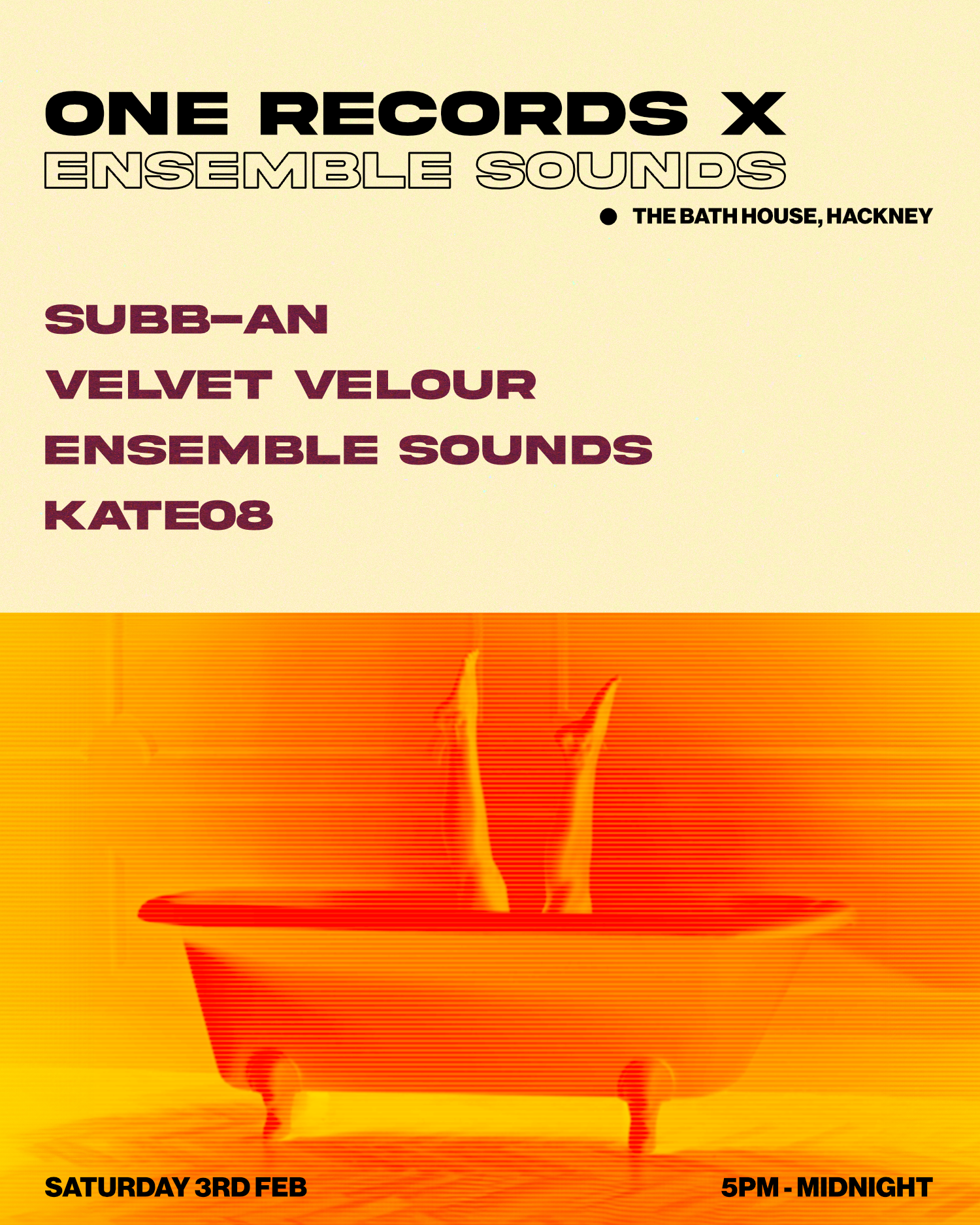 One Records x Ensemble Sounds: Subb-an, Velvet Velour, Kate08 - Página trasera