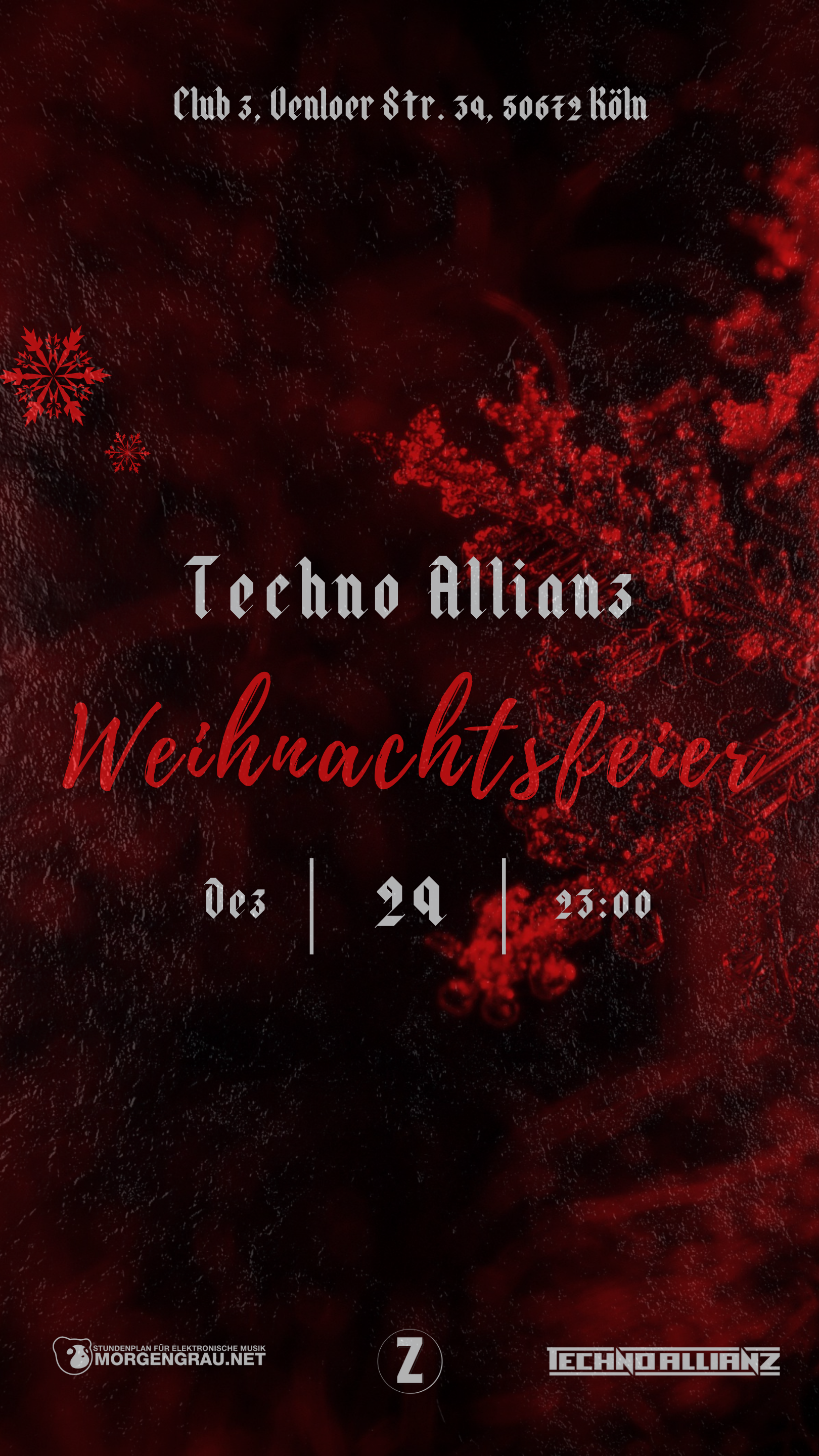 Techno Allianz Weihnachtsfeier - フライヤー表