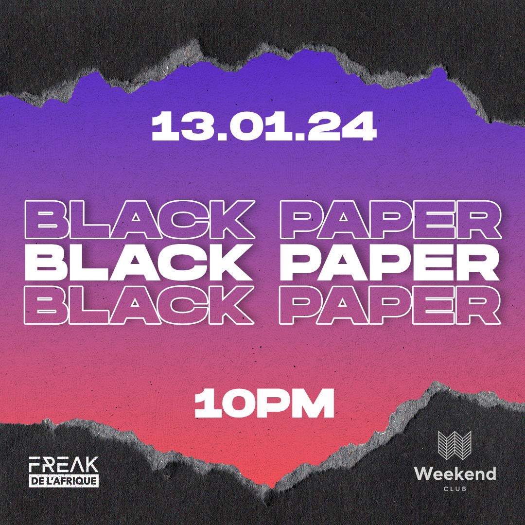Black Paper Party by Freak de l'Afrique - Página frontal
