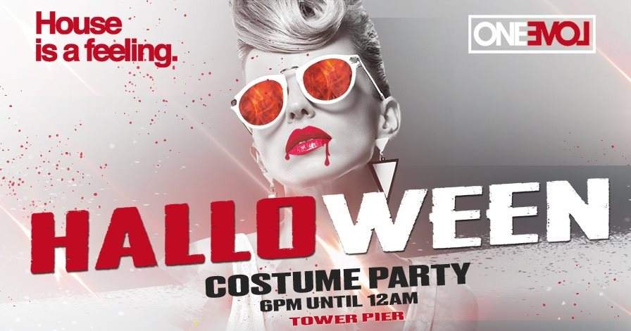 House is a Feeling & One Love Halloween Costume Boat Party - フライヤー表