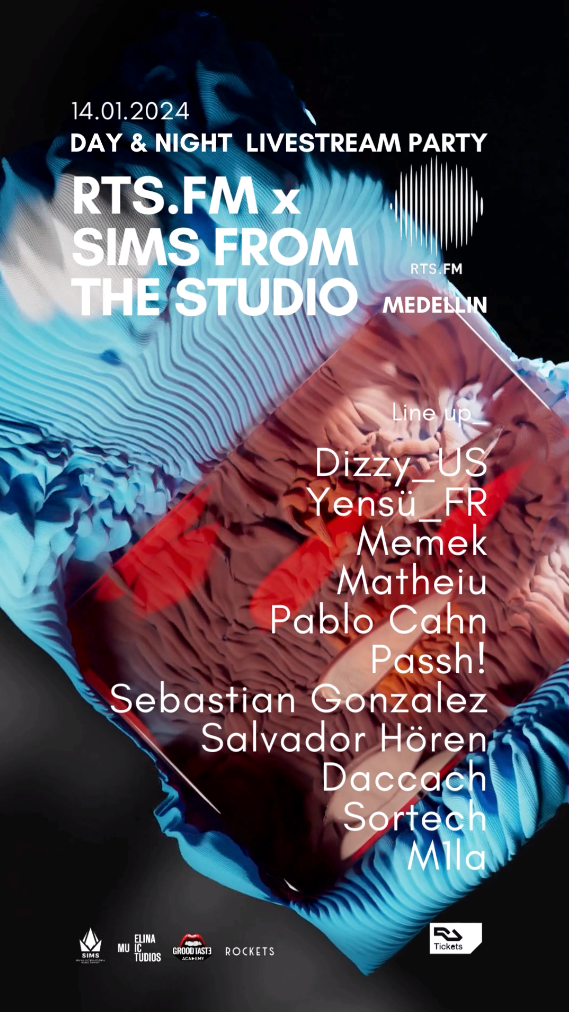 Rts.fm x SIMS From The Studio Day & Night Party (Livestream)  - フライヤー裏