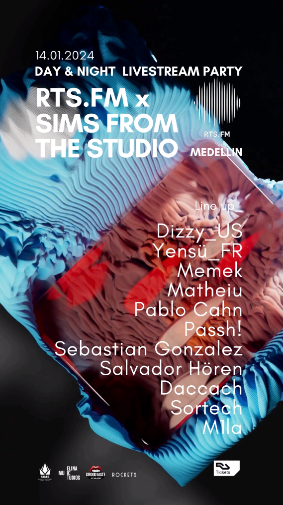 Rts.fm x SIMS From The Studio Day & Night Party (Livestream)  - Página trasera