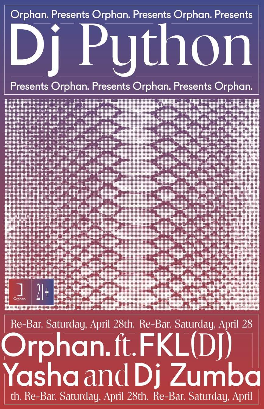 Orphan. presents.. DJ Python, Yasha, FKL (DJ), DJ Zumba - Página frontal