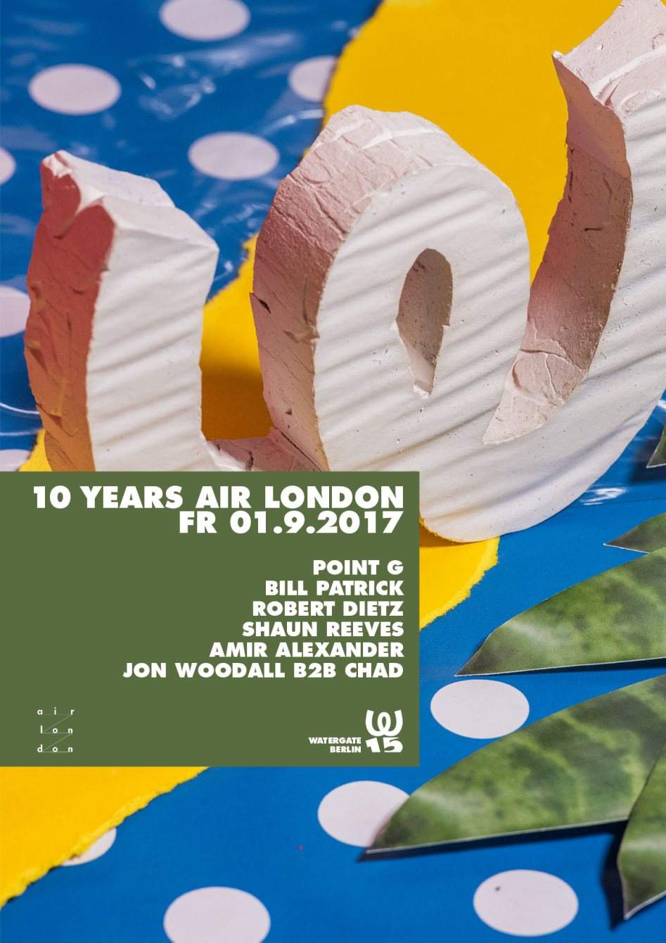10 Years Air London - Página frontal