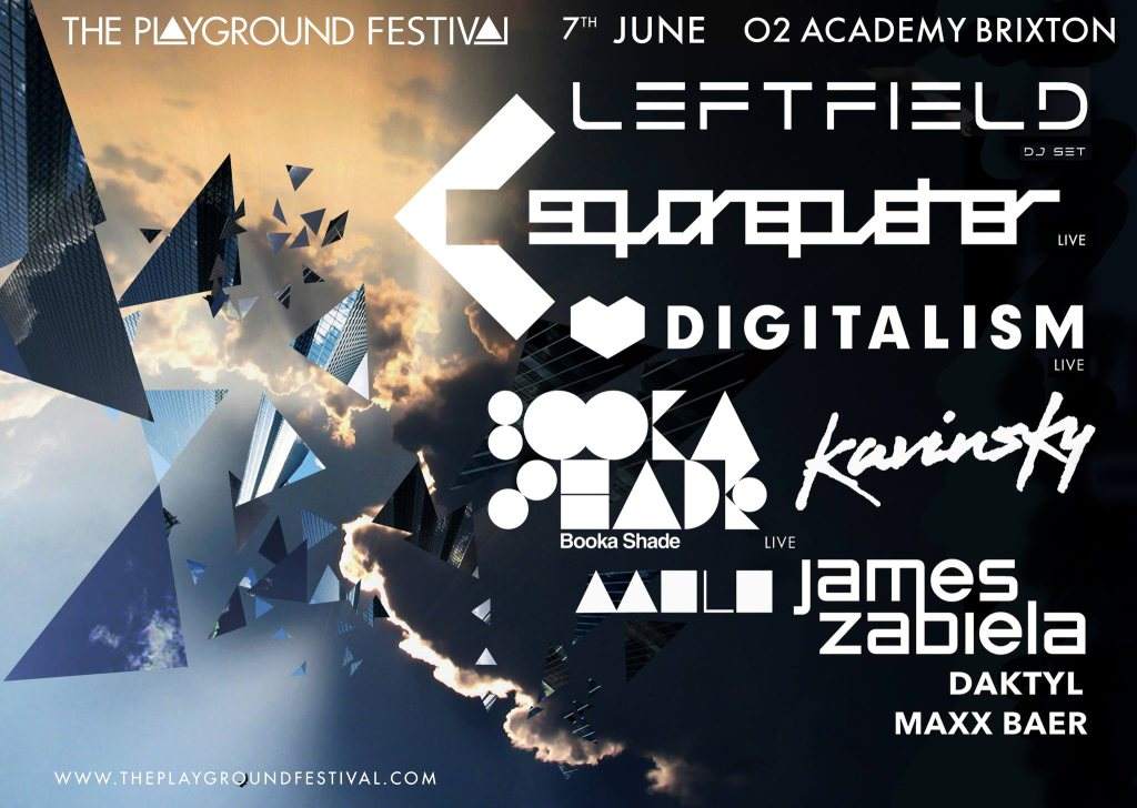 [CANCELLED] The Playground Festival with Leftfield, Squarepusher, Digitalism++ - Flyer front