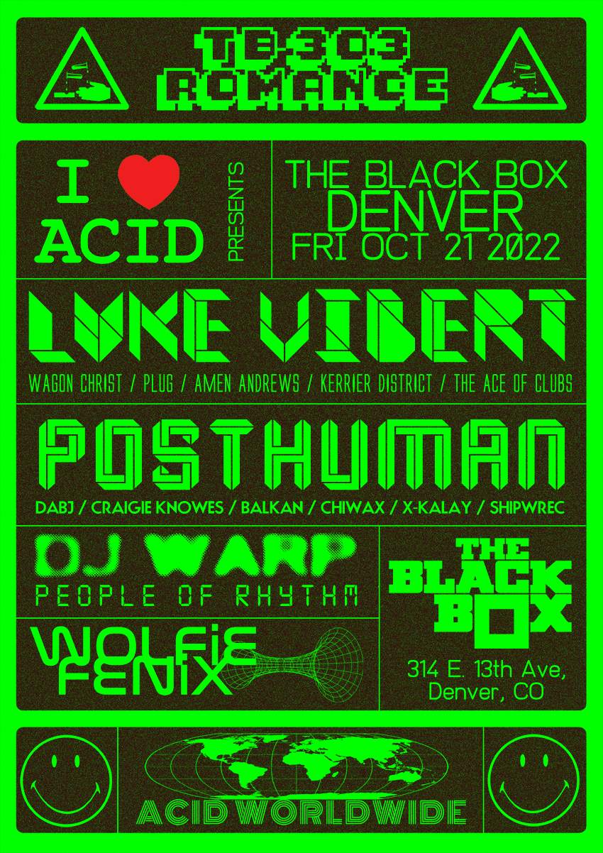 I Love Acid feat. Luke Vibert, Posthuman, DJ Warp, Wolfie Fenix - Página frontal