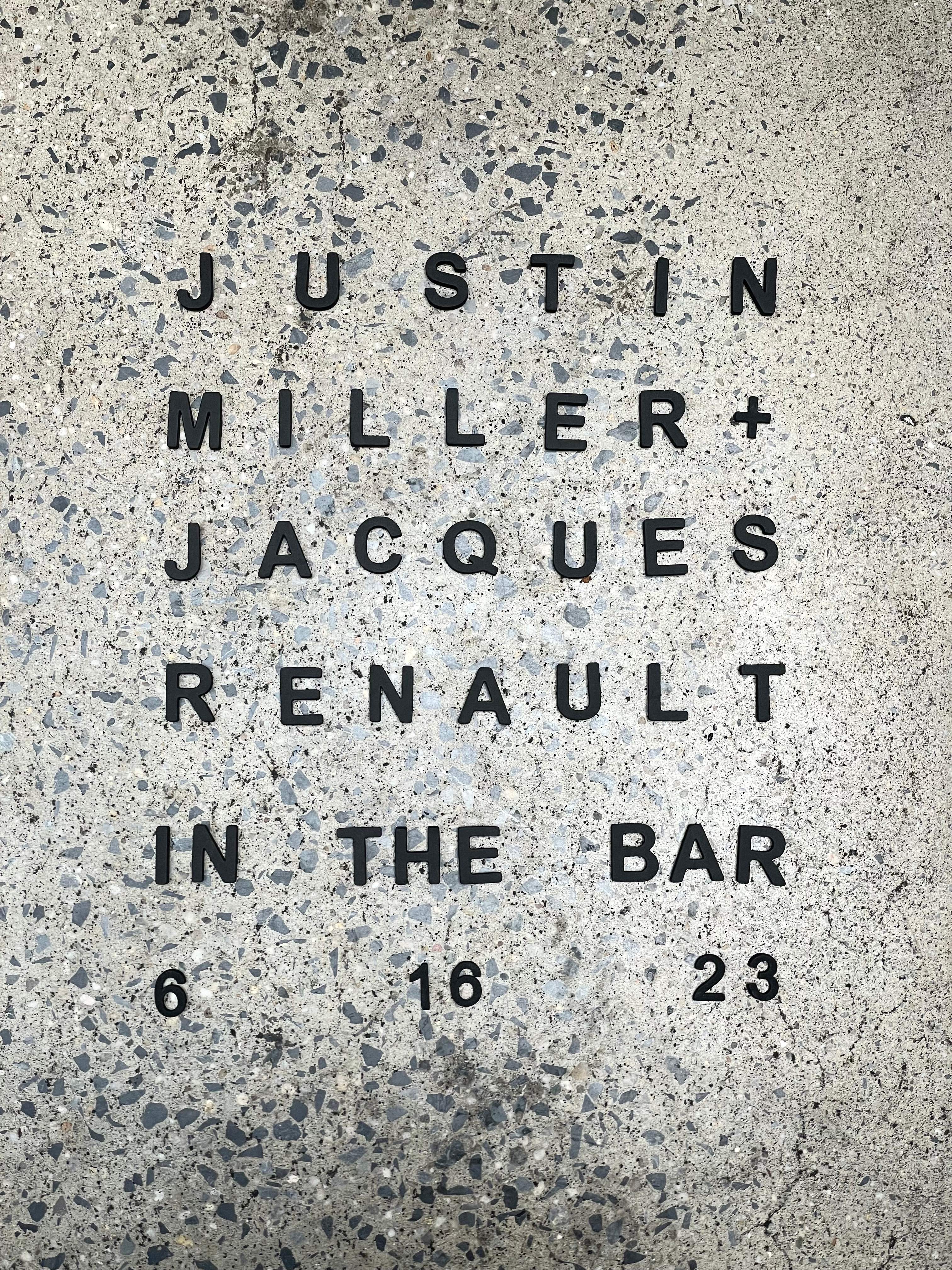 Justin Miller + Jacques Renault: In The Bar - フライヤー表