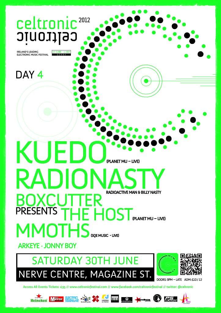 Celtronic Day 4 - Kuedo / Radionasty / Mmoths / Boxcutter / Arkeye / David Kelly / Jonny BOY - フライヤー表