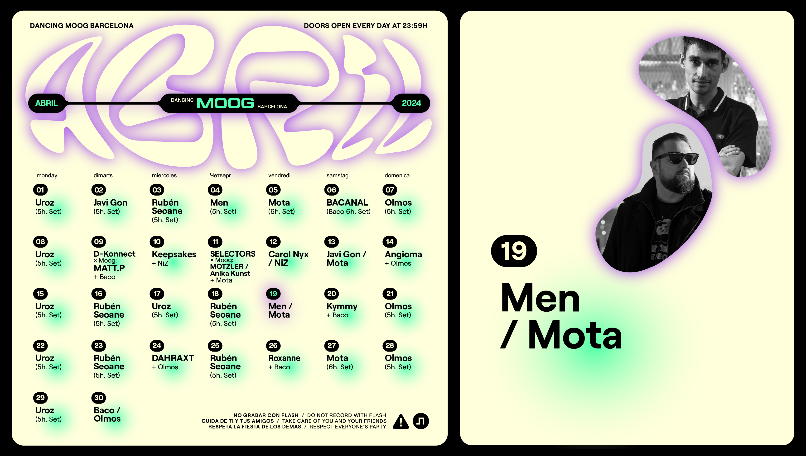 Residentes 2x1: Men / MOTA - フライヤー表