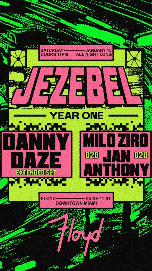 Jezebel 1 Year Anniversary at Floyd - フライヤー表