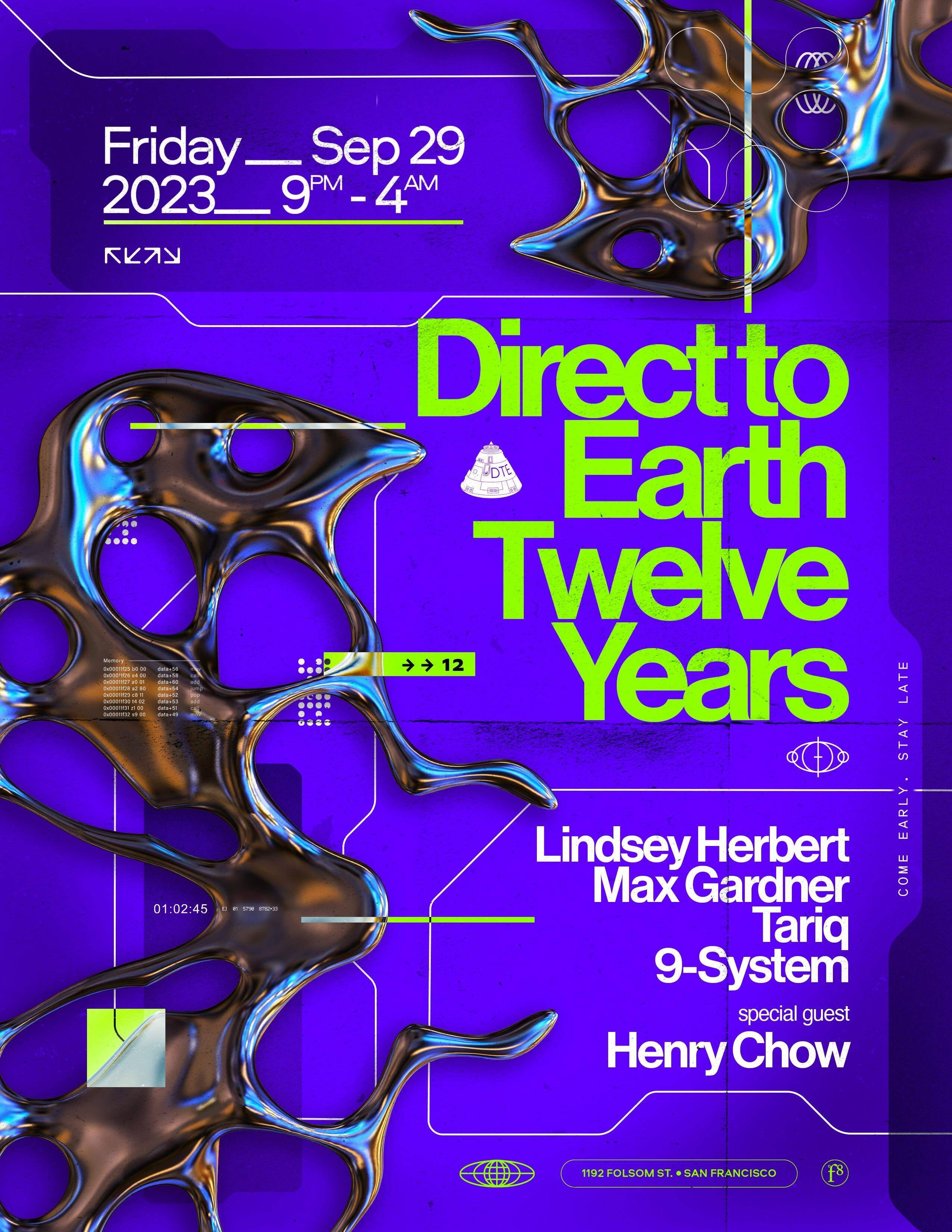 12 years of Direct to Earth - フライヤー表