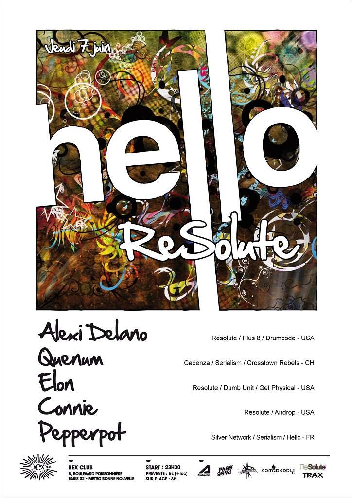 Hello Resolute with Alexi Delano, Quenum, Connie, Elon, Pepperpot - Página frontal