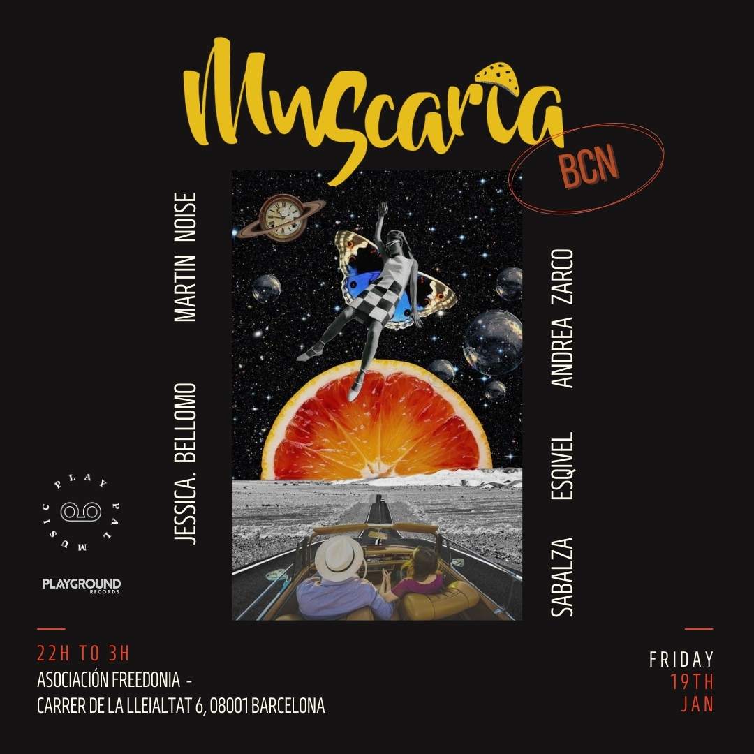 Muscaria #015 with Jessica Bellomo + Martin Noise + RËGAL - フライヤー裏