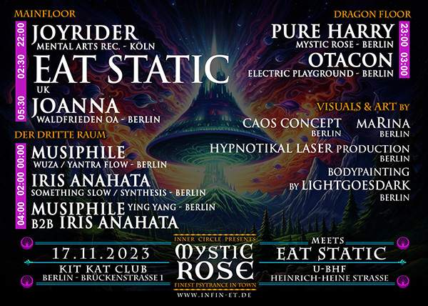 The Mystic Rose meets EAT STATIC - フライヤー裏